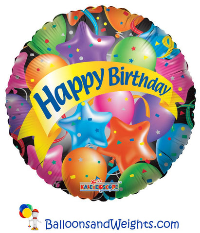 18 Inch Festive Balloons Happy Birthday Foil Balloon | 100 pc