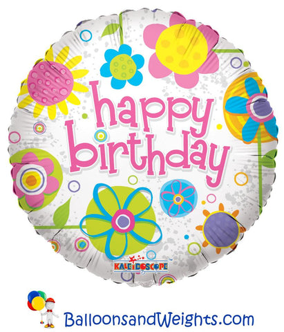 18 Inch Birthday Collage Foil Balloon | 100 pc