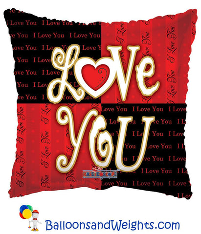18 Inch I Love You Modern Foil Balloon