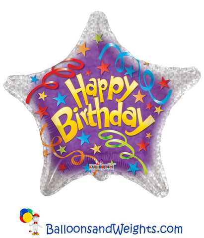 18 Inch Birthday Streamer Foil Balloon | 100 pc