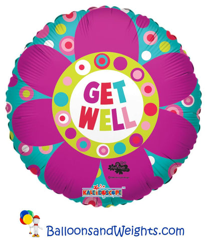 18 Inch Get Well Big Flower Foil Balloon