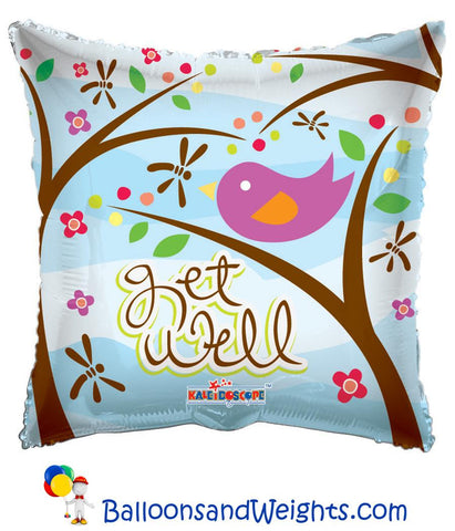 18 Inch Get Well Contemporary Bird Foil Balloon