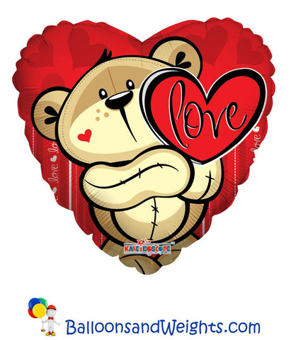 18 Inch Love Bear Foil Balloon