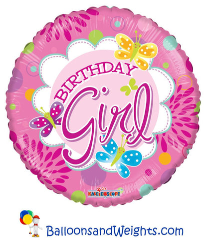 18 Inch Birthday Juvenile Girl Foil Balloon | 100 pc