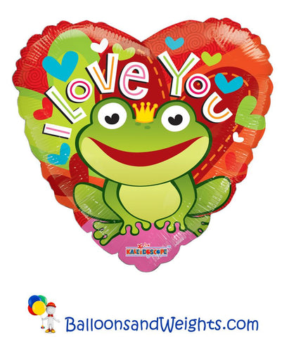 18 Inch I Love You Froggie Foil Balloon