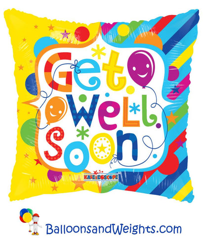 18 Inch Get Well Frame Gellibean Foil Balloon