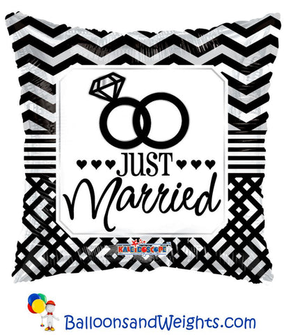 18 Inch Just Married Foil Balloon