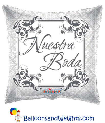 18 Inch Nuestra Boda Ornamental Foil Balloon