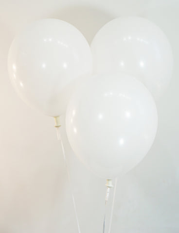 12 Inch Decorator Snow White Latex Balloons | 144 pc bag