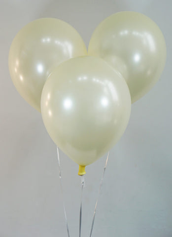 12 Inch Pearlized Ivory Latex Balloons | 144 pc bag