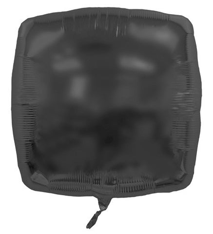 22" Black Foil Balloons | Squares | 50 pc