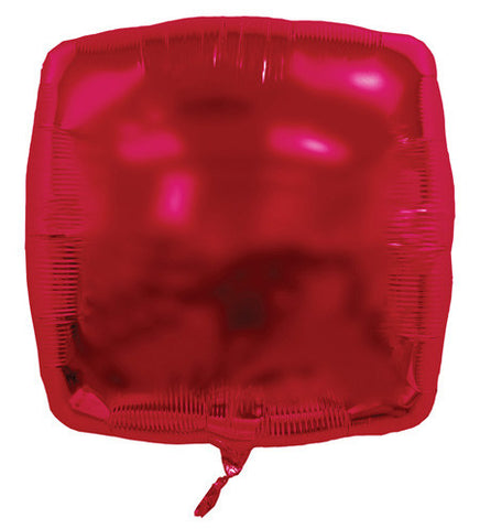 22" Burgundy Foil Balloons | Squares | 50 pc