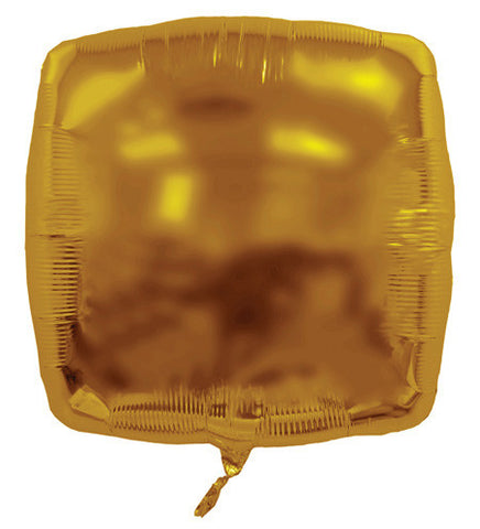 22" Gold Foil Balloons | Squares | 50 pc