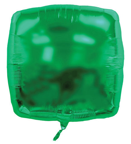 22" Green Foil Balloons | Squares | 50 pc