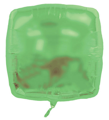 22" Lime Green Foil Balloons | Squares | 50 pc