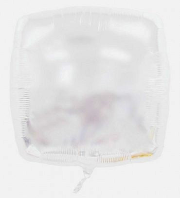 22" White Foil Balloons | Squares | 50 pc