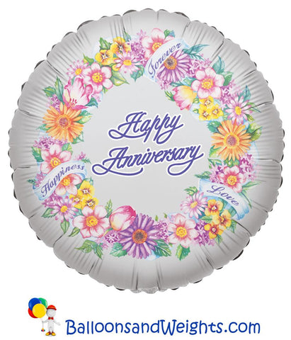 18 Inch Anniversary Greeting Foil Balloon