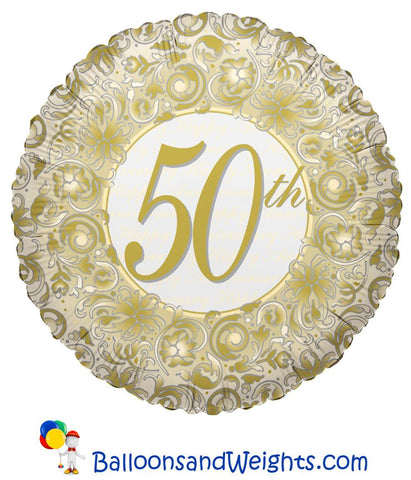 18 Inch 50th Anniversary Foil Balloon