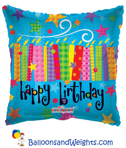 18 Inch Birthday Blow Candles Foil Balloon | 100 pc