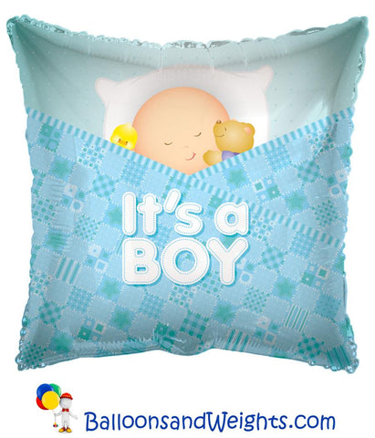 18 Inch Baby Boy Sleeping Foil Balloon | 100 pc