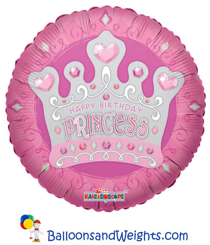 18 Inch Princess Tiara Foil Balloon | 100 pc