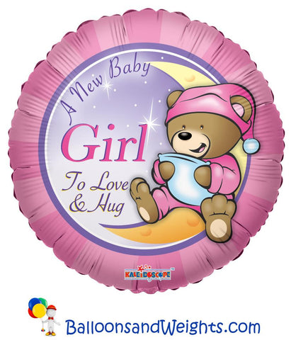 18 Inch A New Baby Girl Foil Balloon
