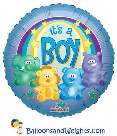 18 Inch Zoo Baby Boy Foil Balloon