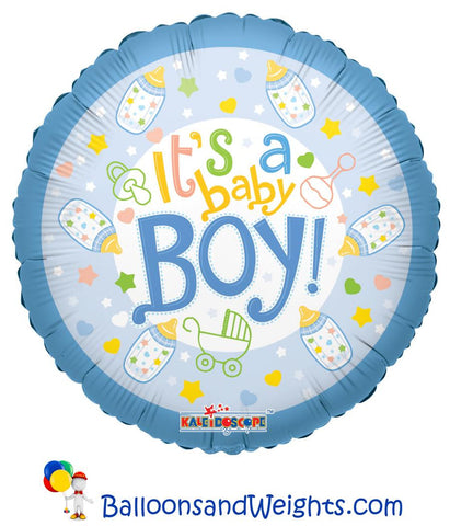 18 Inch Baby Bottle Boy Foil Balloon