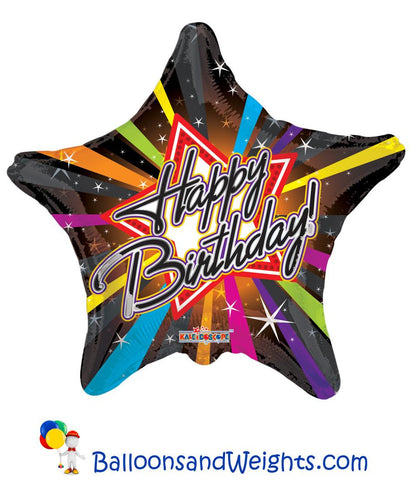 18 Inch Birthday Rockstar Foil Balloon | 100 pc