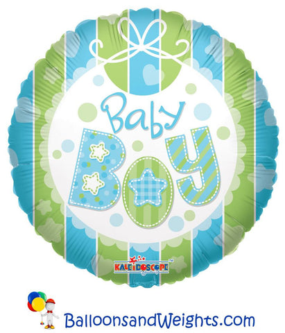 18 Inch Baby Boy Bib Foil Balloon