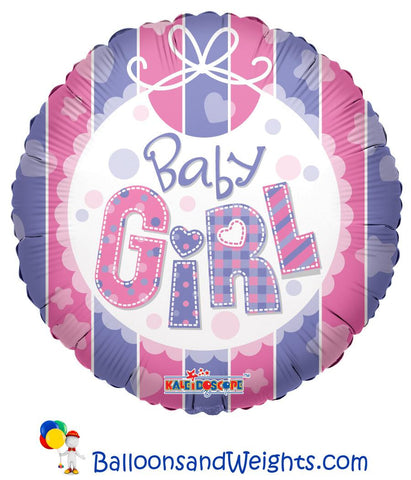 18 Inch Baby Girl Bib Foil Balloon