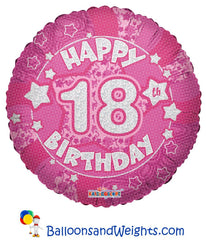 18 60th Birthday Streamers Holographic Oaktree Foil Balloon – Bargain  Balloons