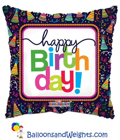 18 Inch Birthday Party Hats Foil Balloon | 100 pc