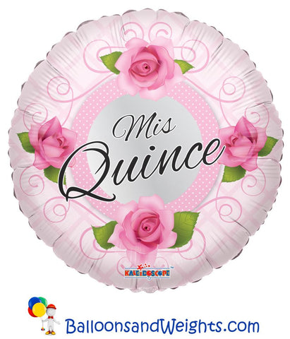 18 Inch Mis Quince Roses Foil Balloon
