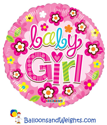 18 Inch Baby Girl Gellibean Foil Balloon