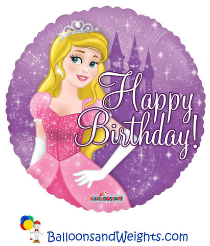 18 Inch Birthday Princess Foil Balloon | 100 pc