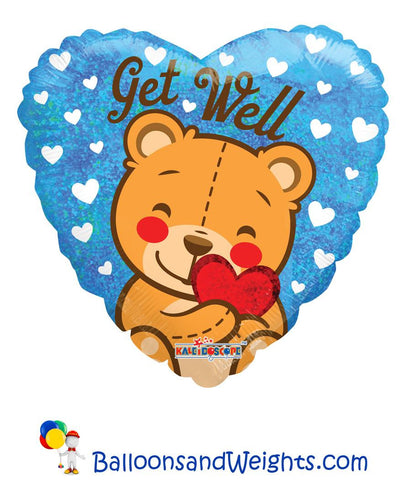animated get well soon teddy bear