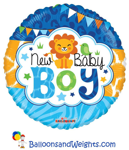 18 Inch Baby Boy Jungle Gellibean Foil Balloon