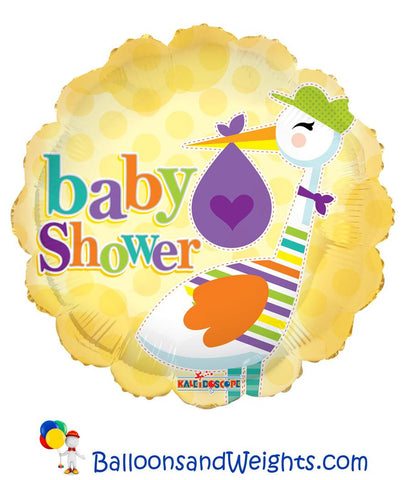 18 Inch Baby Shower Stork Foil Balloon