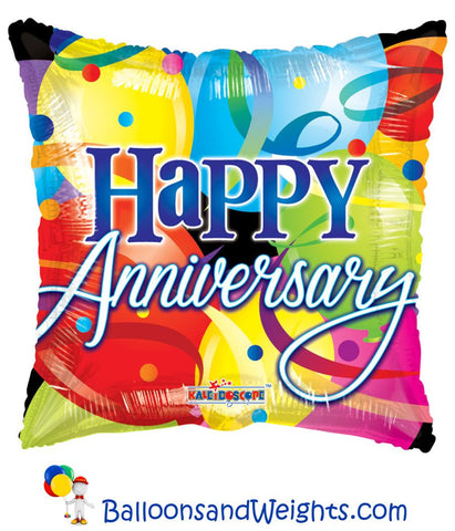 18 Inch Anniversary with Balloons Foil Balloon