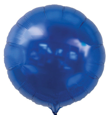 18 Inch Blue Balloons | Round Foil Balloons | 50 pc