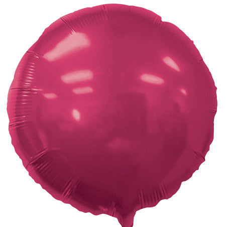 18 Inch Burgundy Balloons | Round Foil Balloons | 50 pc