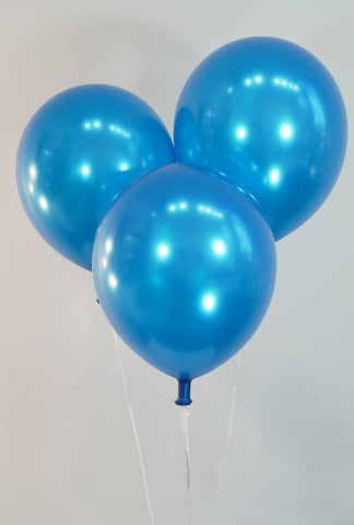 12 Inch Metallic Blue Latex Balloons | 144 pc bag