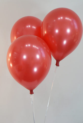12 Inch Metallic Cherry Red Latex Balloons | 144 pc bag