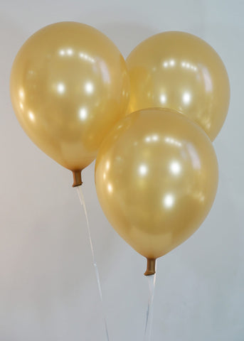 12 Inch Metallic Gold Latex Balloons | 144 pc bag