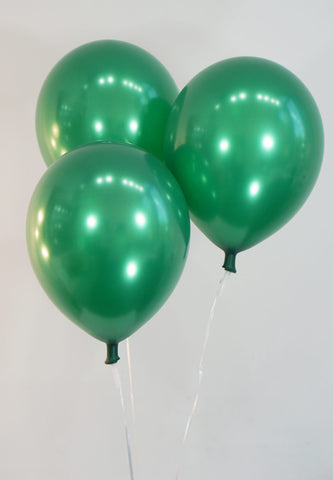12 Inch Metallic Green Latex Balloons | 144 pc bag