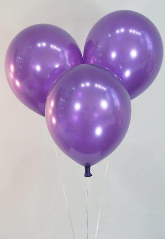 12 Inch Metallic Purple Latex Balloons | 144 pc bag