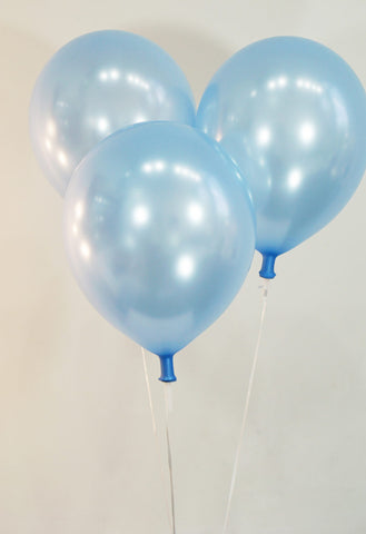 12 Inch Pearlized Blue Latex Balloons | 144 pc bag