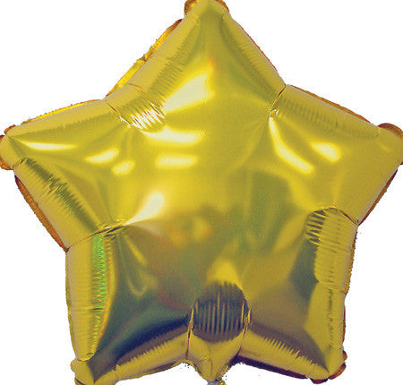18 Inch Gold Star Balloons | 50 pc