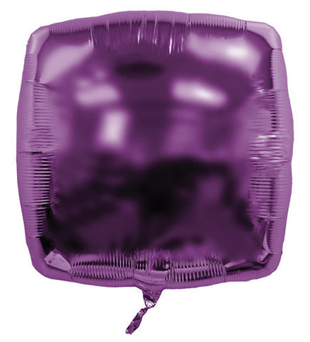 22" Purple Foil Balloons | Squares | 50 pc